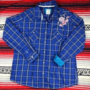 Panhandle Rough Stock Women's Western Button Down Shirt | Size XL